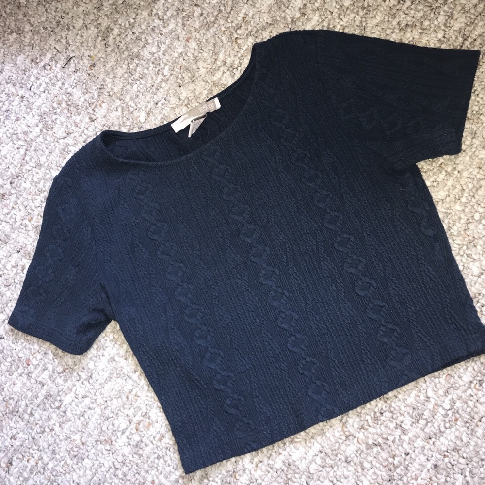 Navy crop top